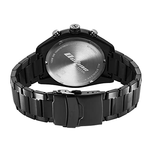 Titan Octane Classic Sporty Blue Dial Quartz Multifunction Stainless Steel Strap Watch for Men-NS90150NM01