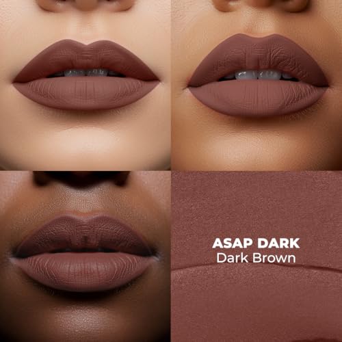 LoveChild Masaba Statement Matte Lipstick, ASAP (Dark Brown), Smooth Glide, Bold Matte Finish, Long-Lasting Lipsticks With Mango Butter Nourishing and Intense Color Payoff, Lightweight, 4g