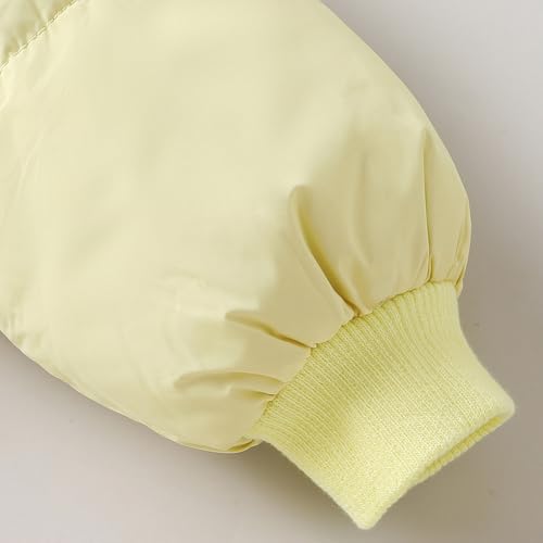 Hopscotch Girls Yellow Full Sleeves 3D Bunny Applique Ruffled Long Coat For Age (2-3 Years)