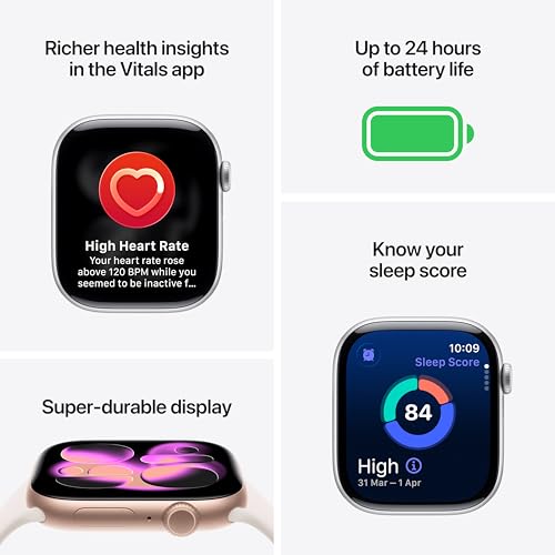 Apple Watch Series 11 GPS 46mm Jet Black Aluminium Case with Black Sport Band - M/L