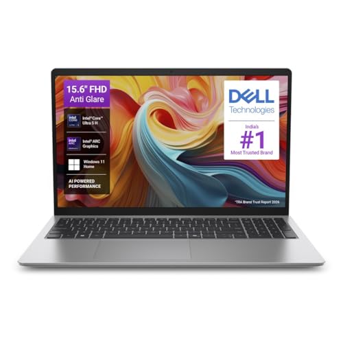 Dell 15 AI Powered Laptop, Intel Core Ultra 5 225H, 8GB DDR5 RAM, 512GB SSD, 15.6" FHD Anti-Glare Display, Intel Arc Graphics, Backlit Keyboard, Dedicated Copilot Key, Silver, Win11 Home + MSO H&S'24