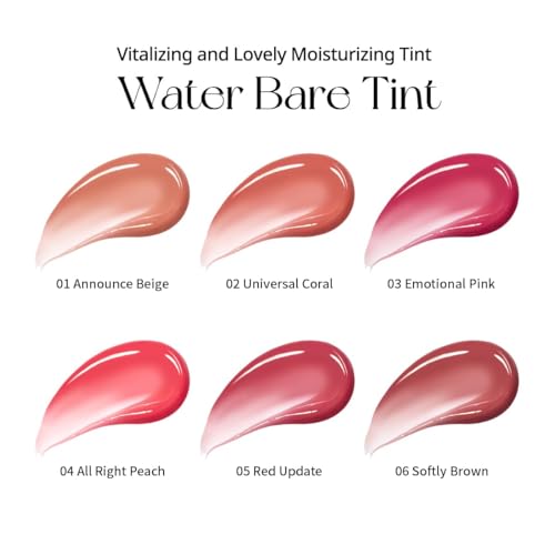 Peripera Water Bare Tint (003 EMOTIONAL PINK) - Lip Tint, Lip Stain, Glowy Tint