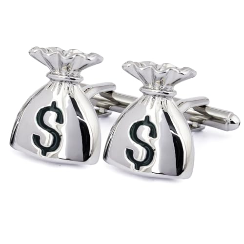 Peluche The Silver Bag of Money Cufflinks for Men