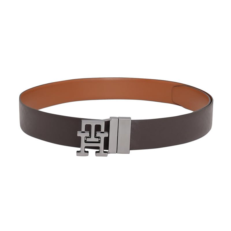 Tommy Hilfiger Men Dunmore Reversible Belt - Brown+Tan, XL 1.10M