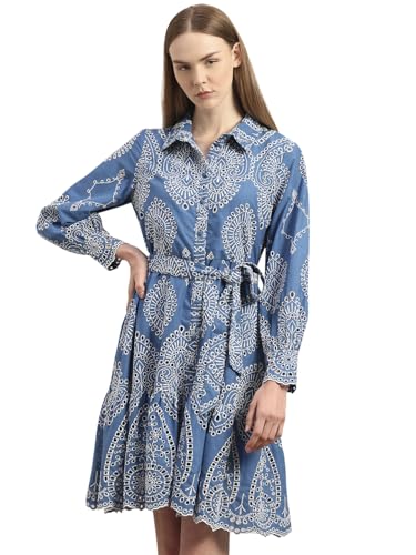 VERO MODA Womens Mini Dress Blue Indigo