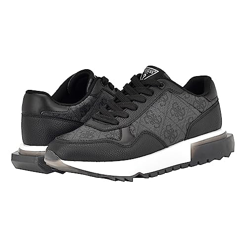 GUESS womens MelanySneaker, Black Logo, 8.5