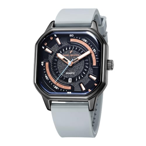 Daniel Hechter Paris Rivoli Collection Modern Analog Watch for Men with Octagon Dial and Silicon Band-DHM1003