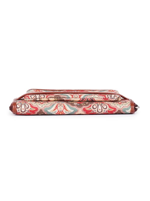 ZOUK Women's Handcrafted Vegan Classic Zipper Wallet - Mughal Art Multicolor