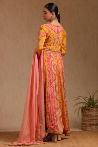 Soch Women's Viscose Floor Length Gown (EWS5CD22017_Yellow
