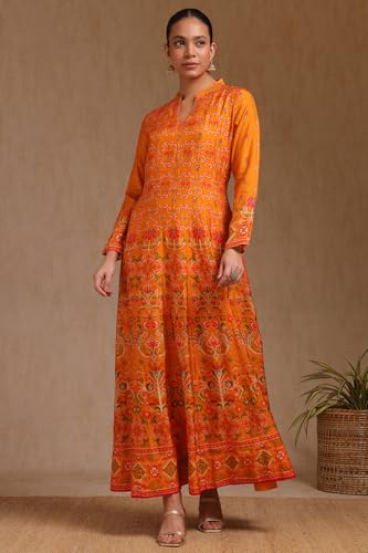 Soch Women's Silk Blend Salwar Suit (EWS5CD21399_Orange