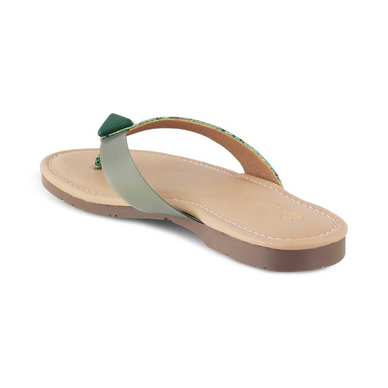 tresmode 240-SLATE GREEN SMART CASUAL FLATS EU/38 UK/5