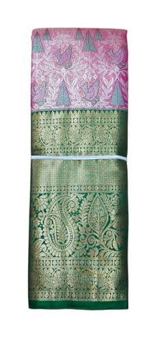 VFCollections Women's Kanchipuram Silk Pure Pattu Sarees With Blouse (VFC722-6)