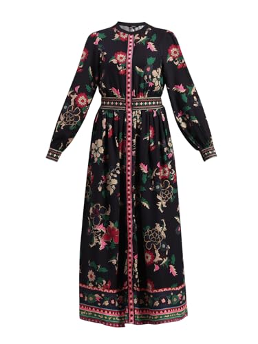 VERO MODA Women's Fit and Flare Navy Blue Dress