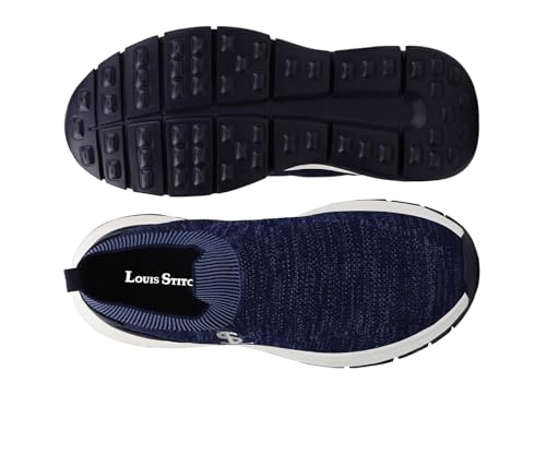 LOUIS STITCH Men’s Navy Blue Lightweight Athleisure Sport Shoes | Dual-Color EVA Sole | Casual Sneaker & Athleisure Wear | LS-AT-FS01-NB | UK-8