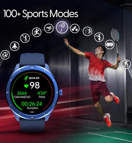 Fastrack FR2 Smart Watch, 1.38" UltraVU HD Display, Blazing Fast UI, Working Crown, AI Voice Assistant, IP68 Water & Dust Resistant, Health Suite, BT Calling, Smartwatch for Men & Women (Wine Red)