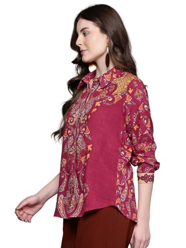 Aarke Ritu Kumar Maroon Dandelion Shirt