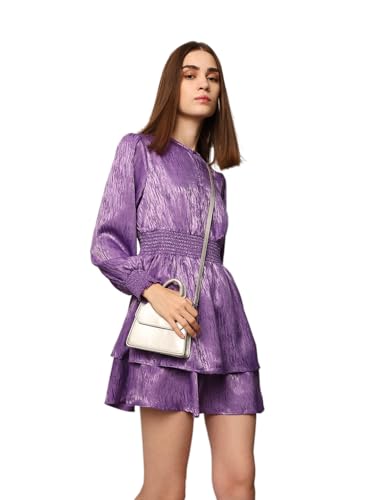 ONLY Women's Fit and Flare Purple Dress