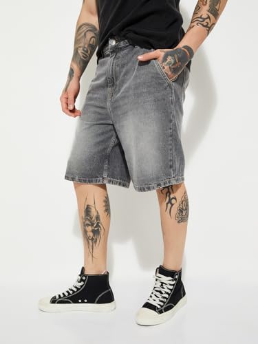 Max URB_N Men Washed Jorts (Black_30)