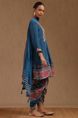 Soch Women's Crepe Salwar Suit Set (EWA5CD22117_Blue