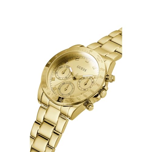 GUESS Women Champagne Round Dial Multi Function Watch - GW0314L2M
