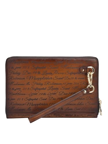 Da Milano Genuine Leather Brown Multi Pouch (10036B)