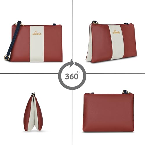 Lavie Women's Lynn 2C Colorblock Crossbody Sling Bag | Top Zip Sling Bag | Ladies Purse Handbag | Gift for Women