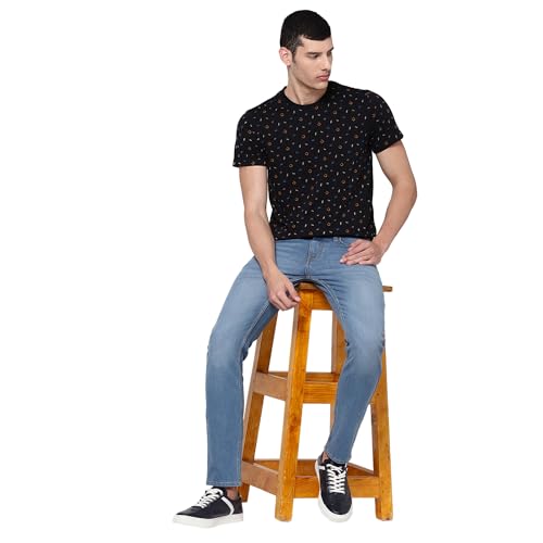 Lee Men's Slim T-Shirt (LMTS002060_Black 2XL)