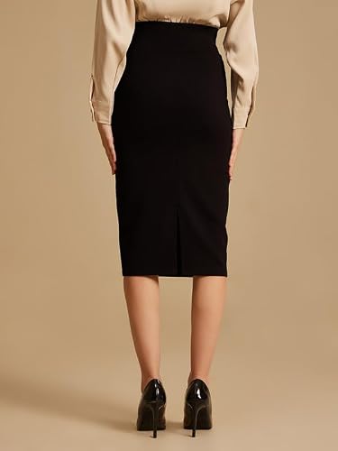 Kazo Lyric Pencil Midi Skirt for Women Black