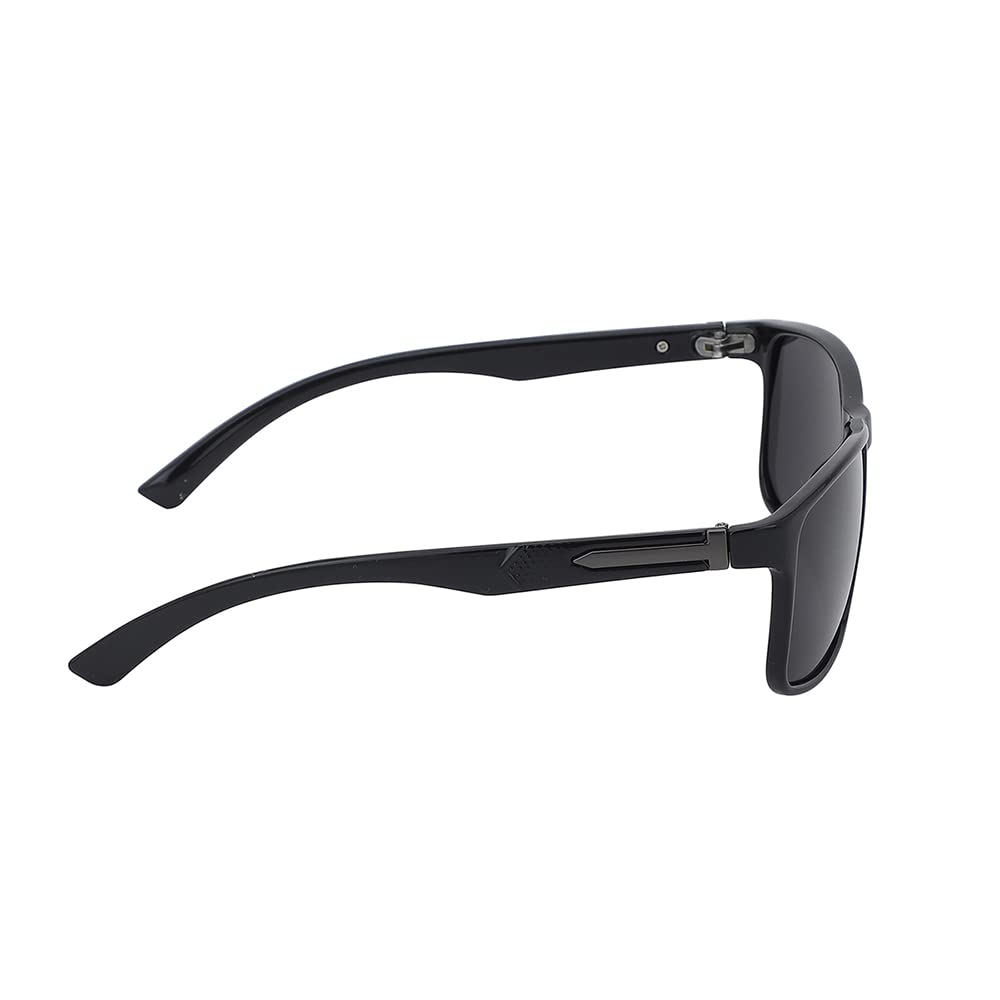 Carlton London-Premium-Men's-Black Toned Polarised and UV Protected Lens Square Sunglasses