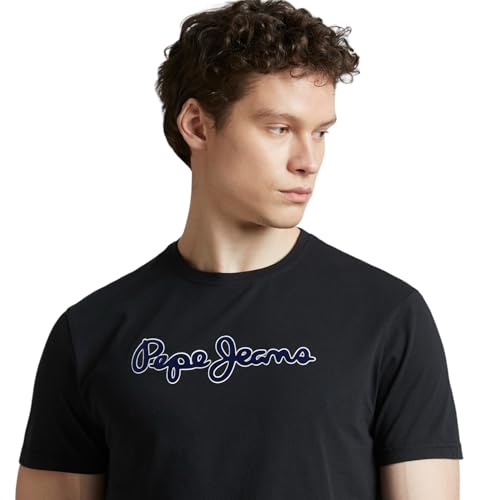 Pepe Jeans Men's Slim Fit T-Shirt (PM509806_Black