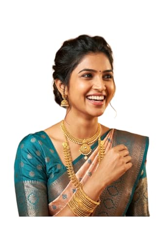 SREE KUMARAN Women's Kanchipuram Kubera Silk Pure Pattu Sarees With Blouse (VSK325-12)