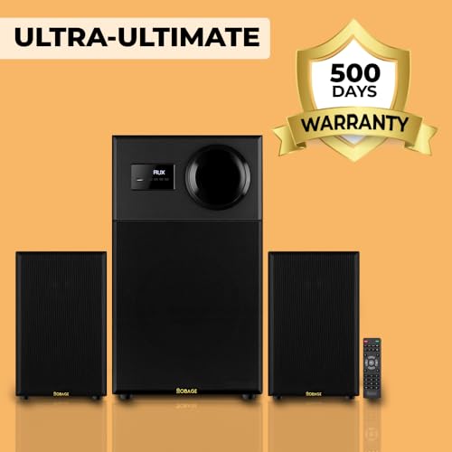 OBAGE Newly Launched Ultra Ultimate 350W 2.1 Home Theatre System with Powered Non Pressed Subwoofer, HDMI ARC, Optical in, Bluetooth V5.3, USB