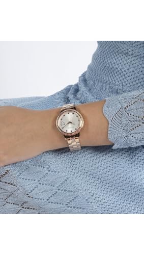 GUESS Stainless Steel Women White Analog Round Dial Watch- Gw0657L3, Pink Band