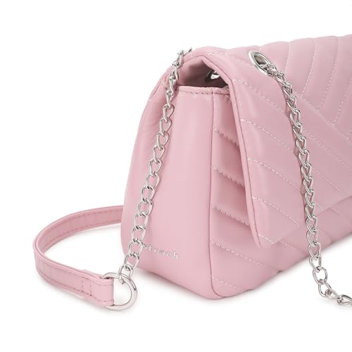 Fastrack Casual Sling Bag with Magnetic Button for Girls, Medium Size with Internal Zipper, Made with High-Quality Faux Leather, Versatile and Durable Design
