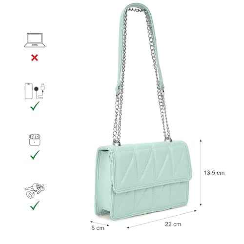 Fastrack Casual Sling Bag with Magnetic Button for Girls, Medium Size with Internal Zipper, Made with Premium Faux Leather, Versatile and Durable Design