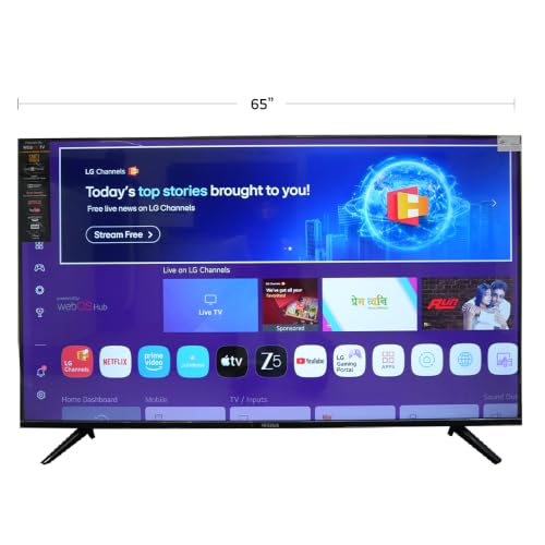 Haikawa Premium 65-Inch QLED 4K Smart TV | Frameless Anti-Glare DLED | webOS Hub | Magic Remote | Dolby Atmos | 2GB RAM + 16GB ROM | 3 HDMI + 2 USB