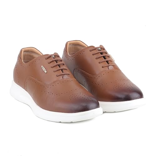 Red Chief Low Ankle Casual Brogue Shoes for Men | Tan UK09
