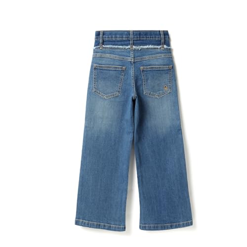 United Colors of Benetton Solid Straight Fit Contrast Waistband Denim Jeans (Size: 1-2 Years)-25A488PCE04BG901 Blue