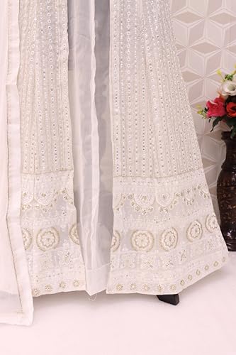 RUDRAPRAYAG Women Maxi Gown White