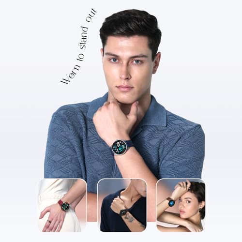 Noise Twist 2 Smart Watch with 1.43” AMOLED Screen, AI Search & Voice Assistant, Bluetooth Calling, Stainless Steel Back, 7-Day Battery, 100+ Watch Faces, Health Suite, IP68 (Rose Pink)
