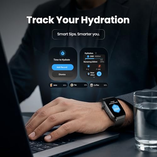 Titan Smart 4.0 Smartwatch with 1.93” AMOLED Display, Infinite AI Watch Faces, AI Voice assistant, Smart Hydration, Multiple Menu Styles, QR Hub, 100+ Multisports, BT Calling, HRM, SpO2, Games - Blue