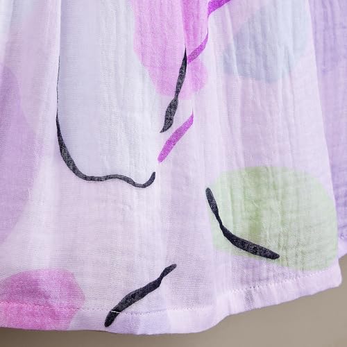 Hopscotch Girls Pink Sleeveless Abstract Casual Dress for Ages (6-7 Years)