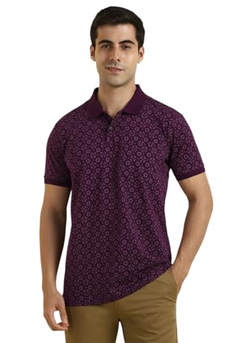 Allen Solly Men's Regular Fit T-Shirt (ASKWQRGF309605_Purple