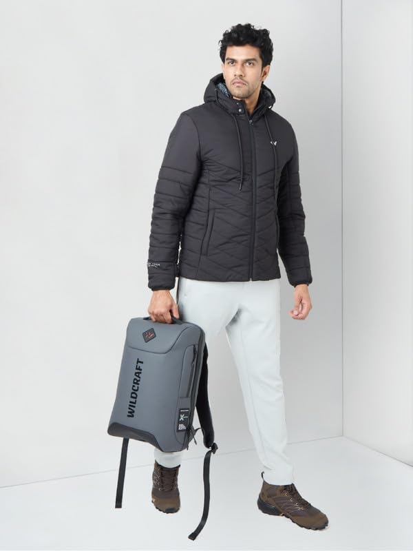 Wildcraft Men Nylon Husky Jacket (Black, L)