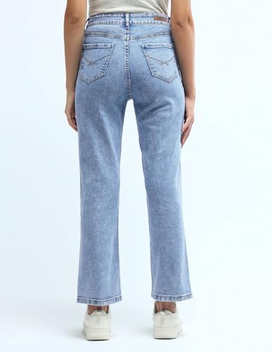U.S. POLO ASSN. High Rise Straight Fit Jeans (UWAW24JEN111_Blue_26)