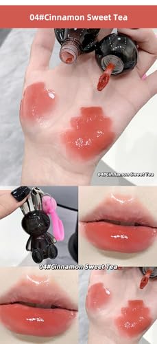 Gege Bear Black Rabbit Lip Gloss for Women – Ultra-Glossy, Hydrating & Lightweight Lip Glaze for a Radiant Pout – Achieve a stunning shine with this non-sticky, nourishing formula that combines the best of lip balm and lipstick (03-SWEET HONEYDEW, 1.8g)