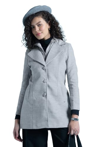 Women Grey Solid Formal Jacket
