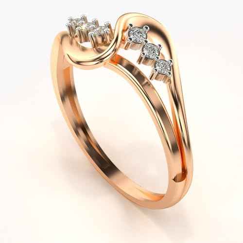 VALANOVA Sterling Silver & Certified Lab Grown Diamond 0.07cts | Ring For Women/Girls | Stylish & Elegant | VGR0166A | Ring Size: 18