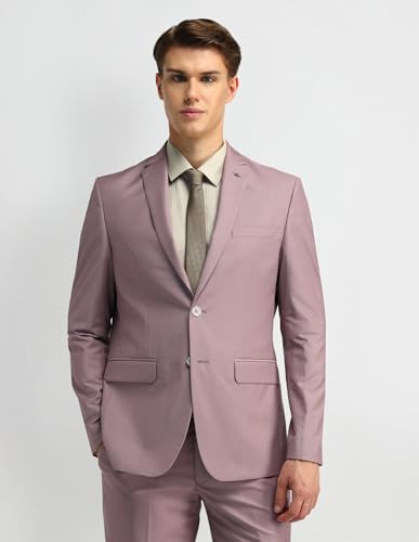 Arrow Men's Polyester Classic Business Suit Pants Set (ARAISU5566_Medium Pink