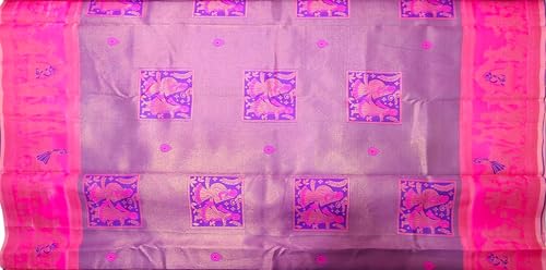 SREE KUMARAN Women's Kanchipuram Kubera Silk Pure Pattu Sarees – Pelli Sandadi Butta With Blouse